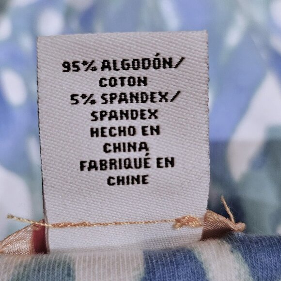 Ruby Rd Aqua/Green/White Geometric Embellished Notch Neck Top - 2X - Picture 6 of 8